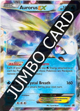 Aurorus EX XY102 JUMBO OVERSIZE Holo Promo Card - Aurorus EX Box Exclusive